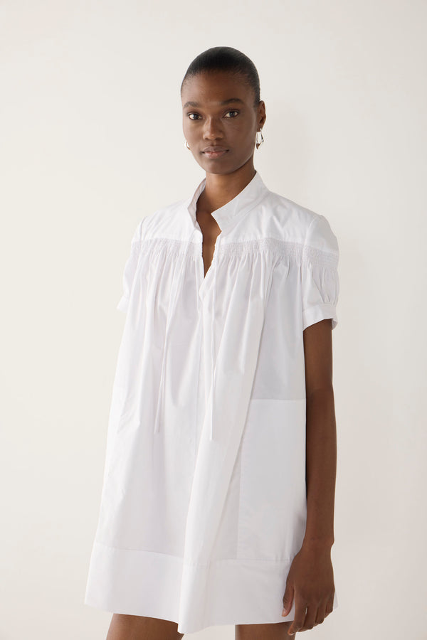 Lindy Dress | White Poplin