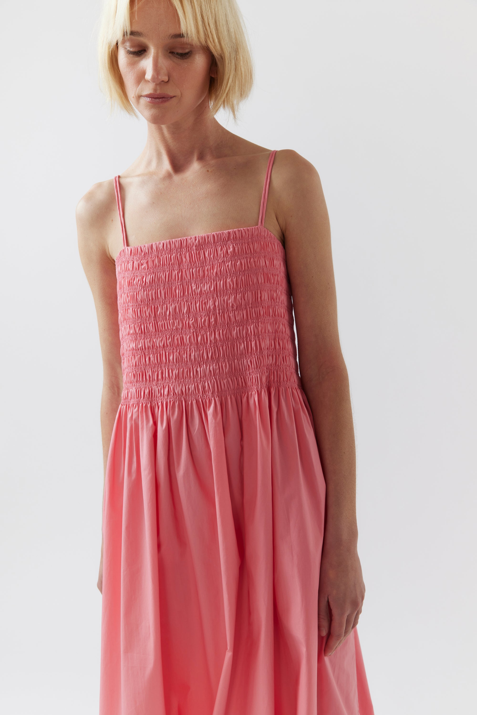 Liv Dress | Strawberry Pink Poplin