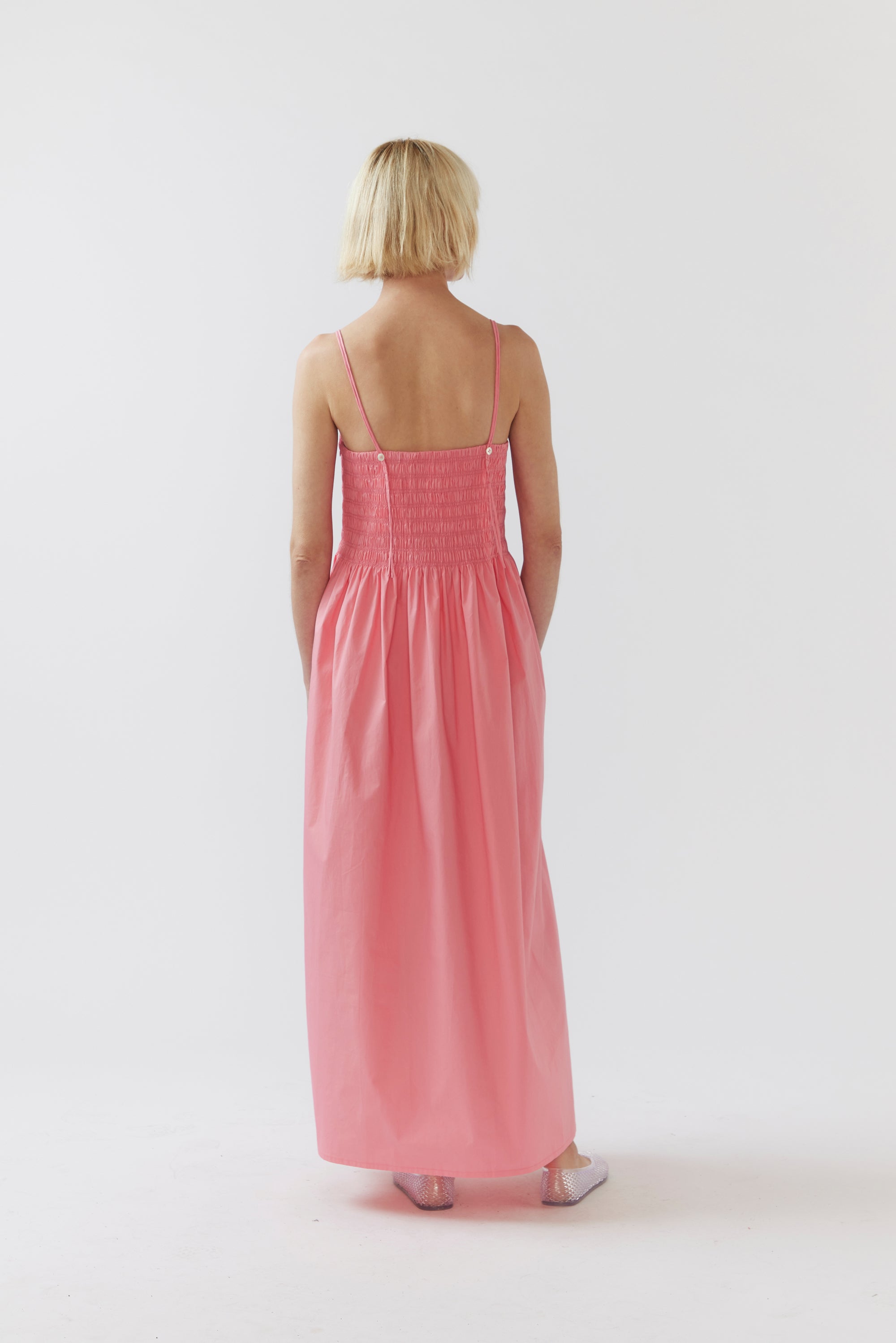 Liv Dress | Strawberry Pink Poplin