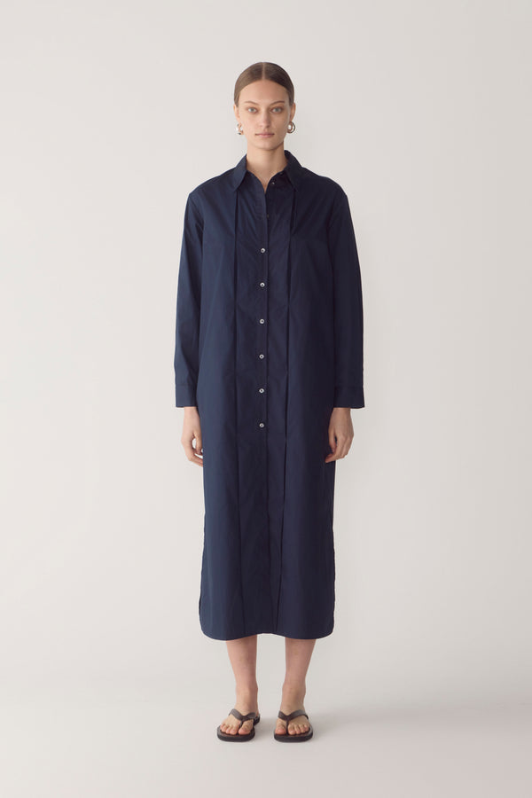 Lolly Dress | Navy Poplin