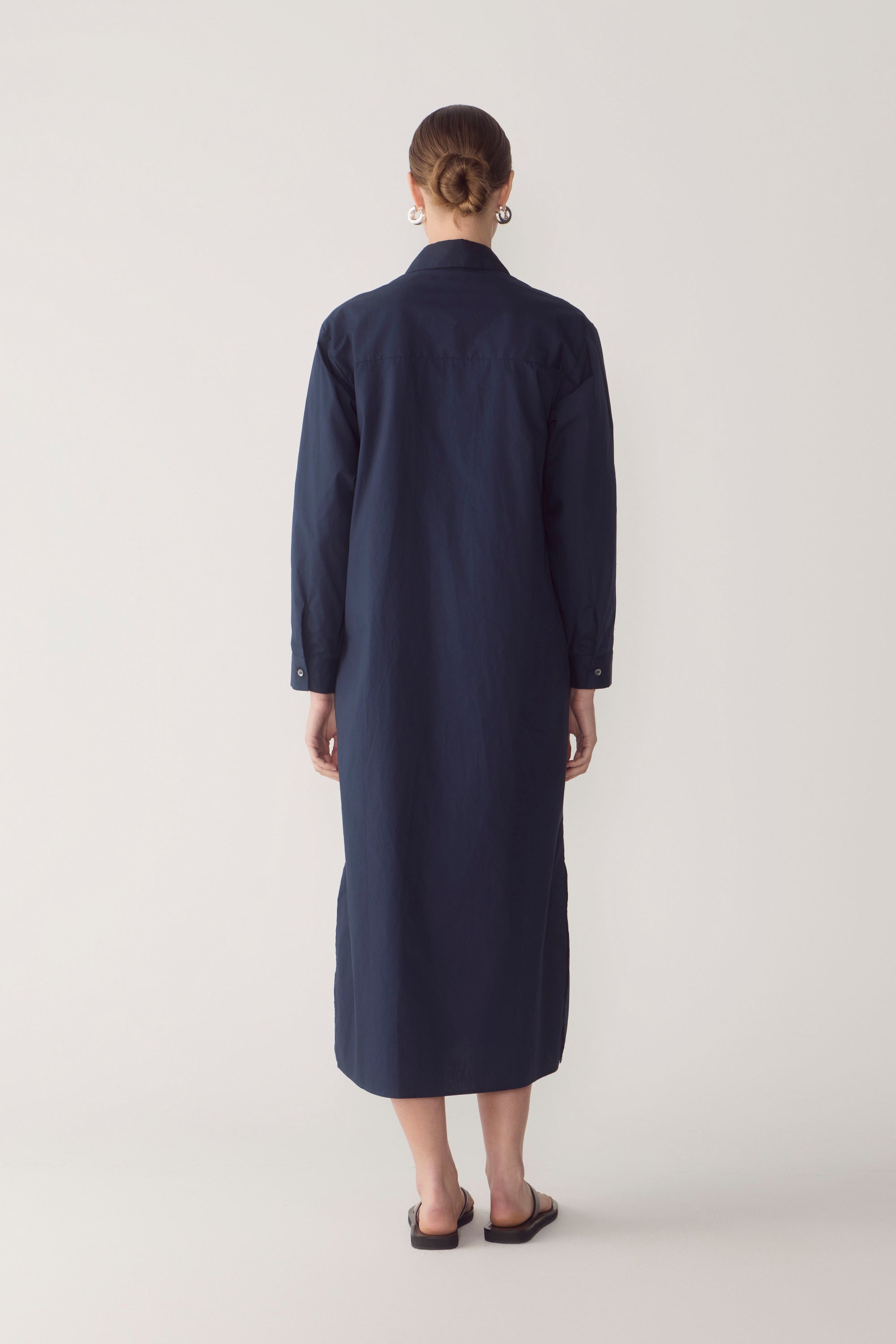 Lolly Dress | Navy Poplin