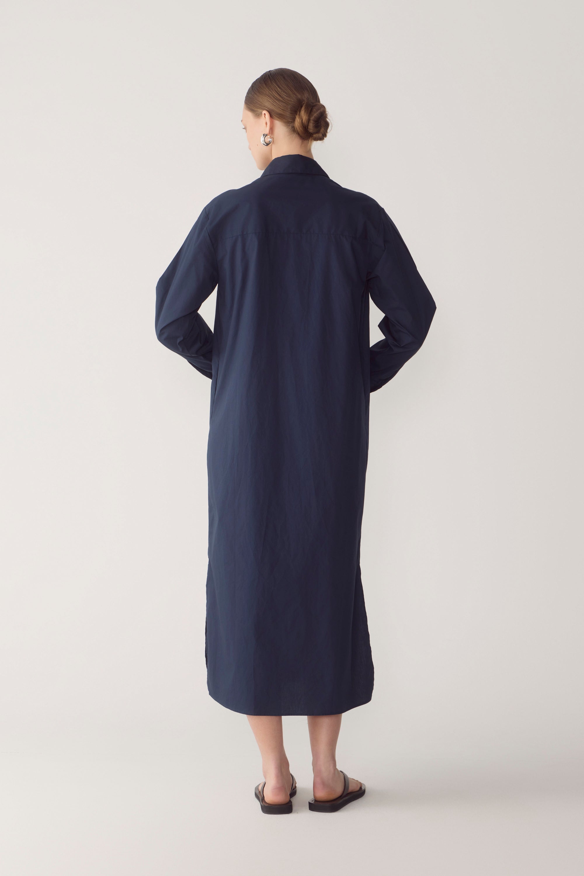 Lolly Dress | Navy Poplin