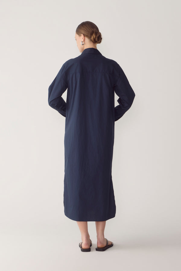 Lolly Dress | Navy Poplin