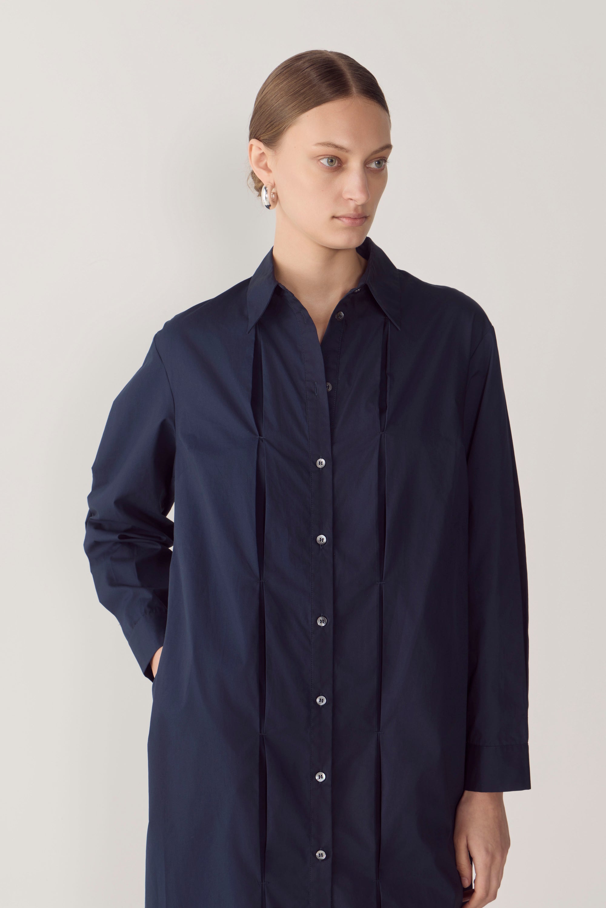 Lolly Dress | Navy Poplin