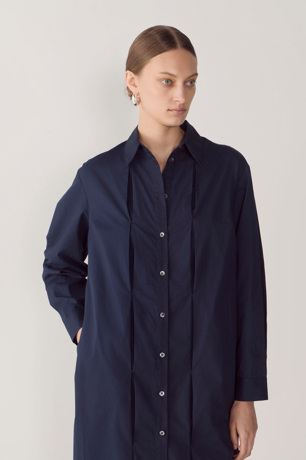 Lolly Dress | Navy Poplin