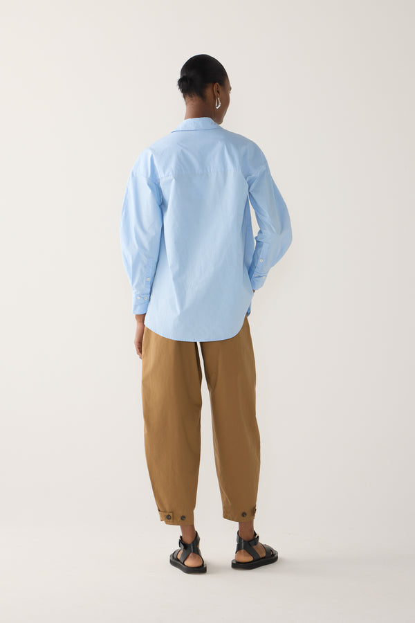 Lucie Shirt | Chambray Poplin