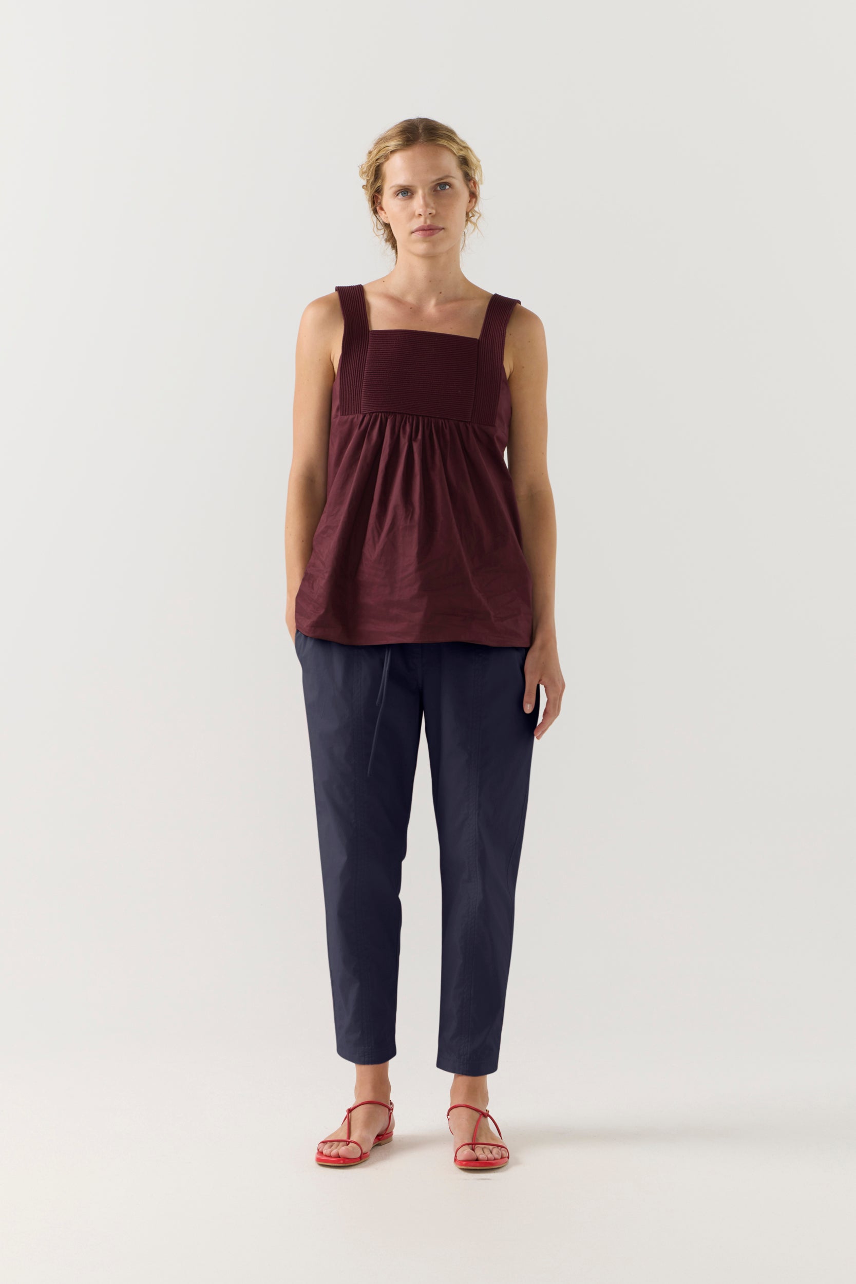 Libby Pant | Navy Poplin