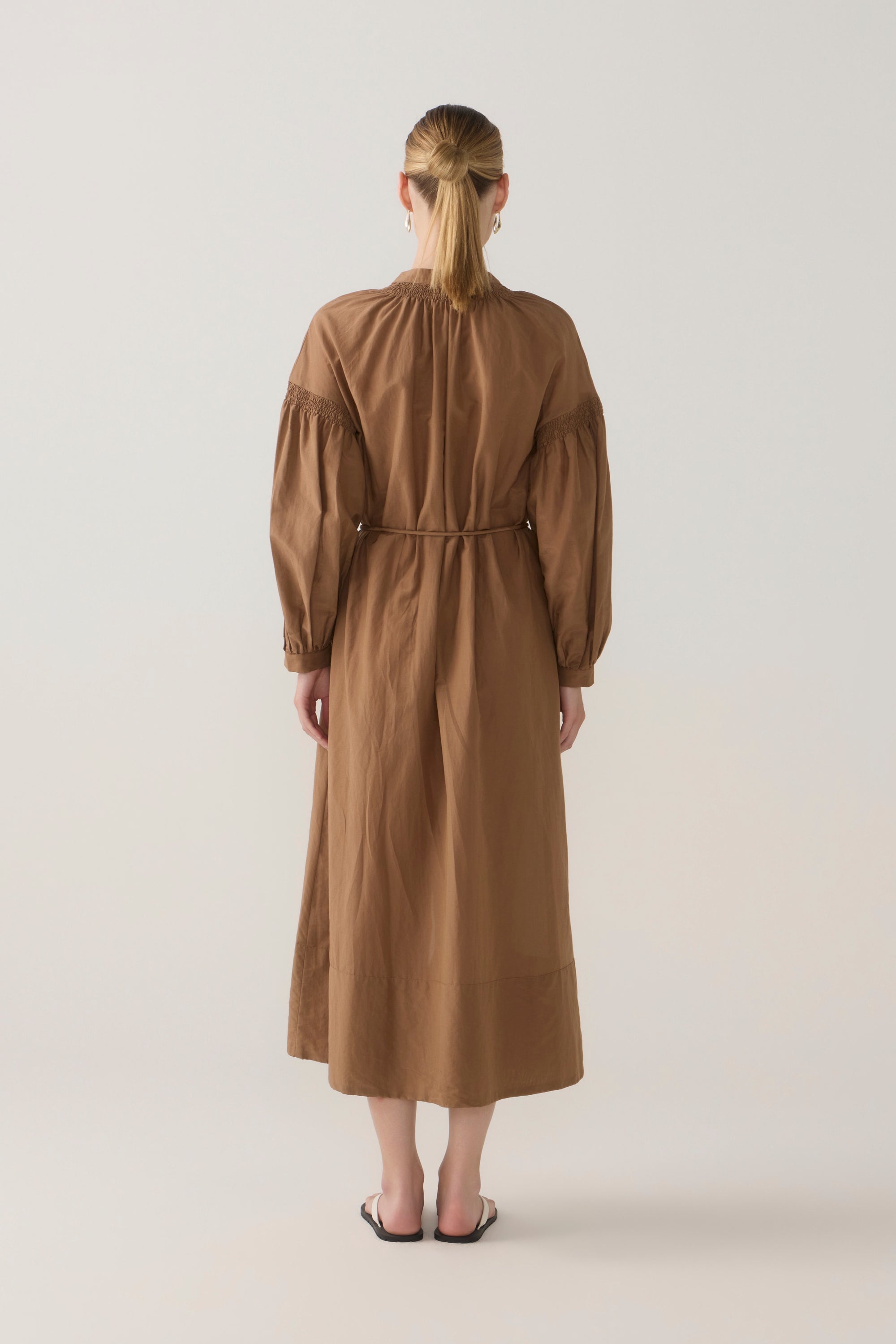 Leilani Dress | Chestnut Cotton Silk