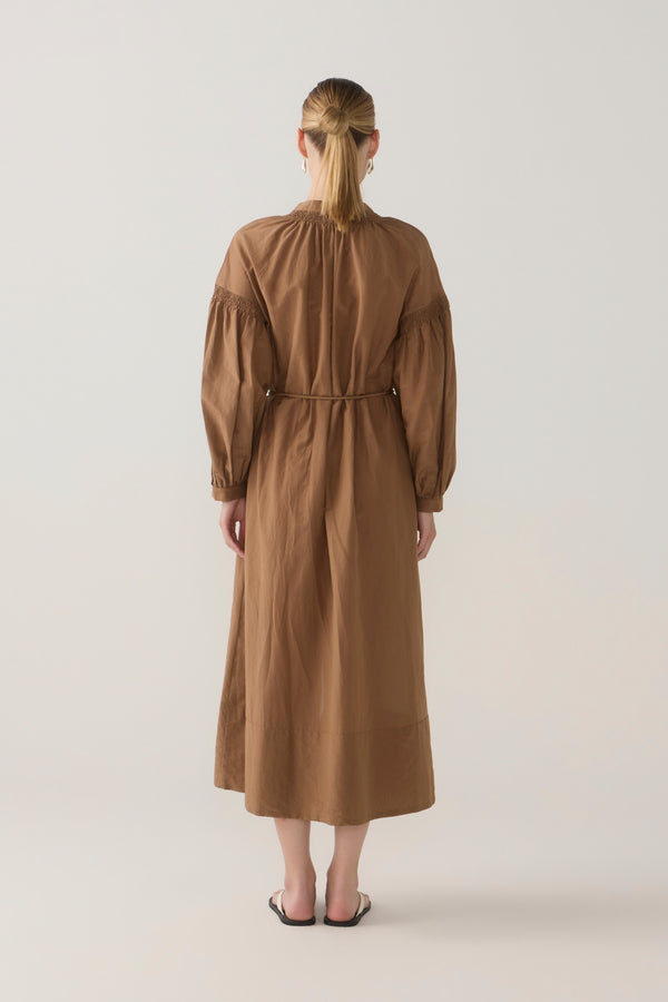 Leilani Dress | Chestnut Cotton Silk