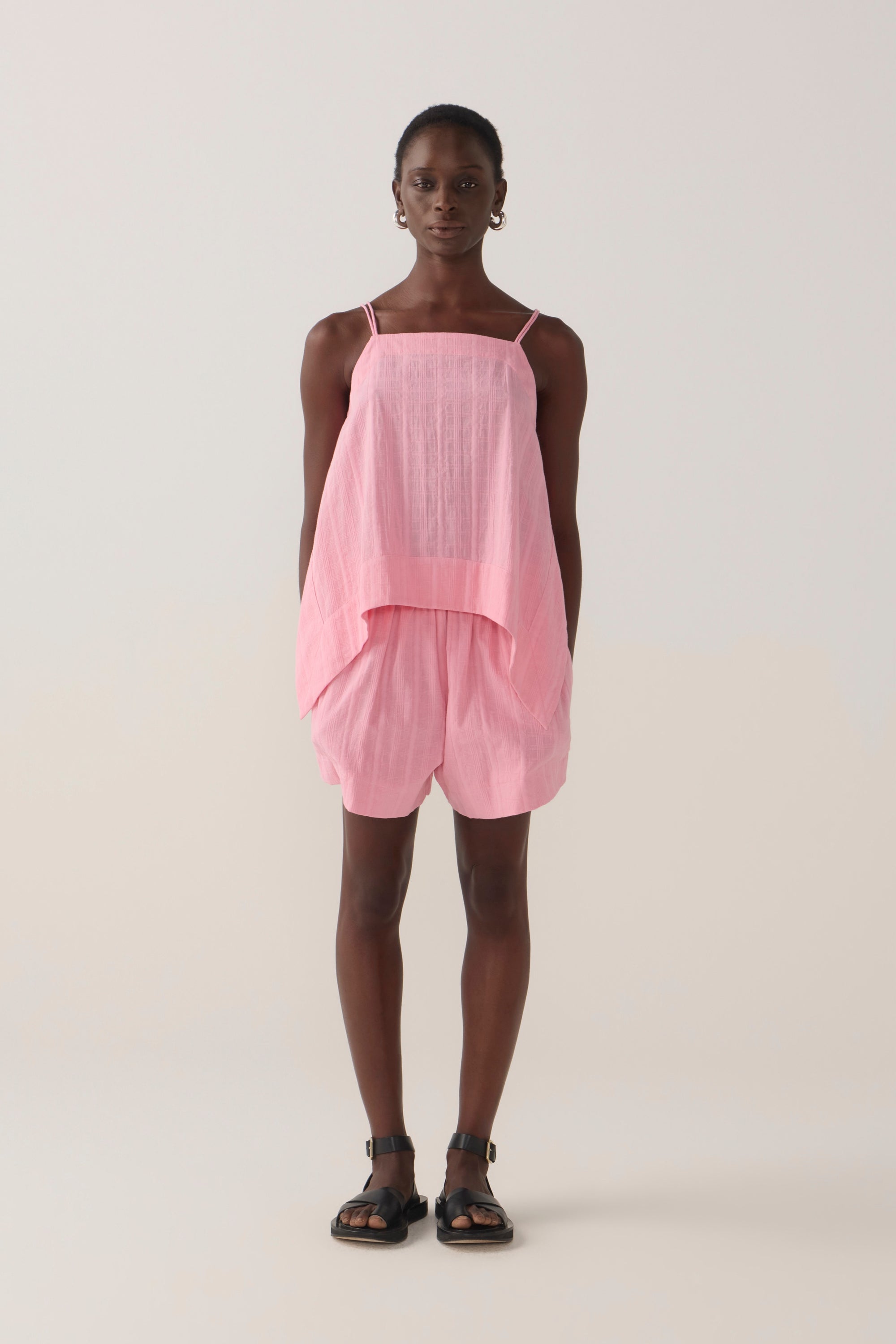 Lena Short | Watermelon Check Cotton