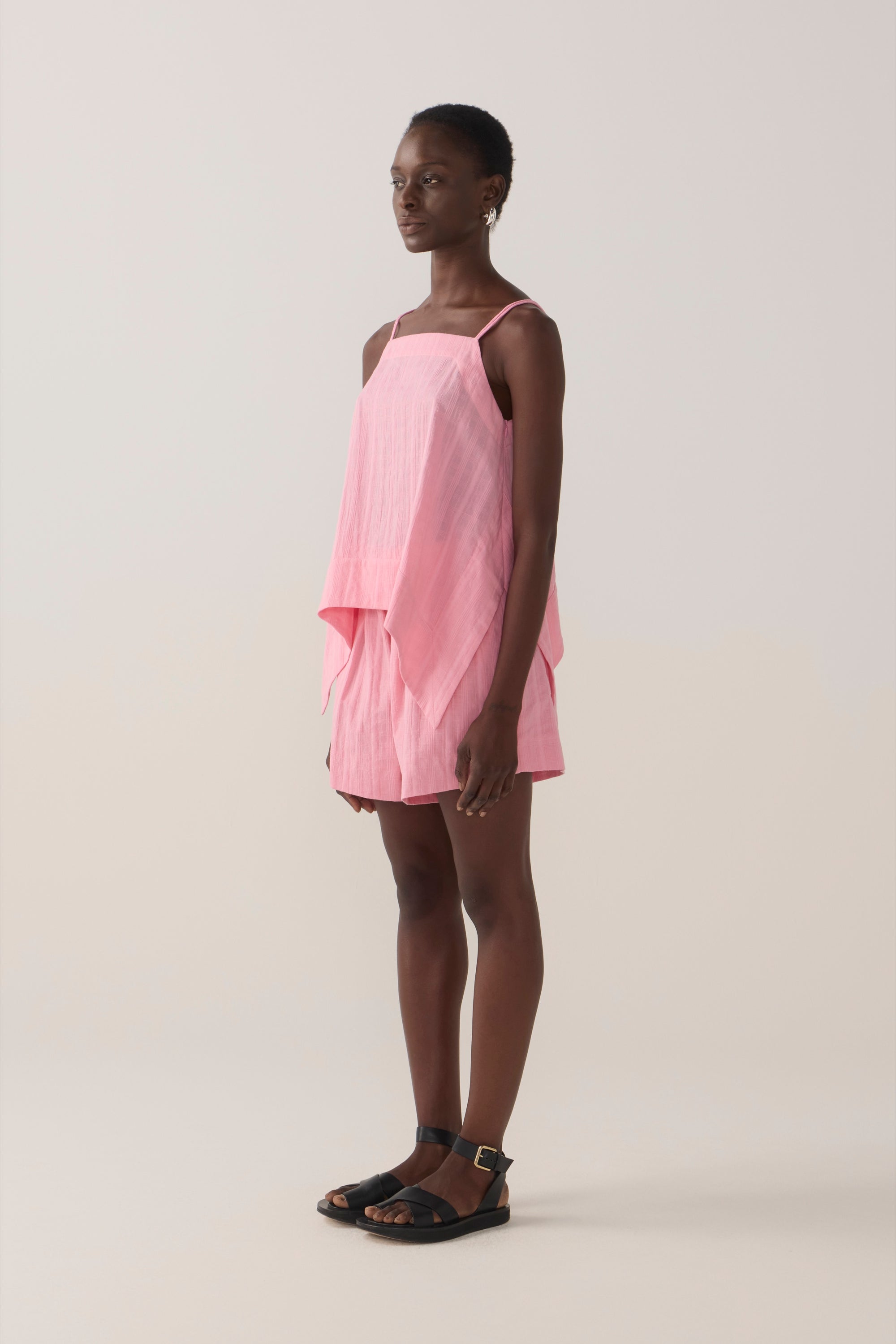 Lena Short | Watermelon Check Cotton