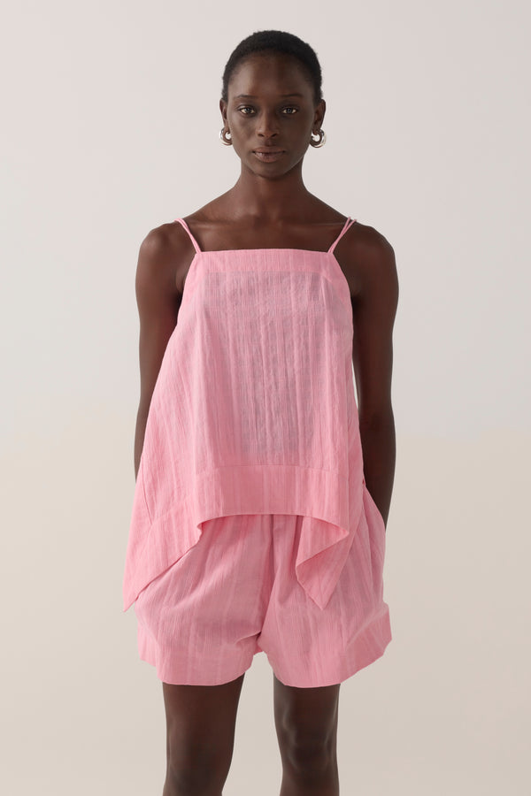 Lena Short | Watermelon Check Cotton