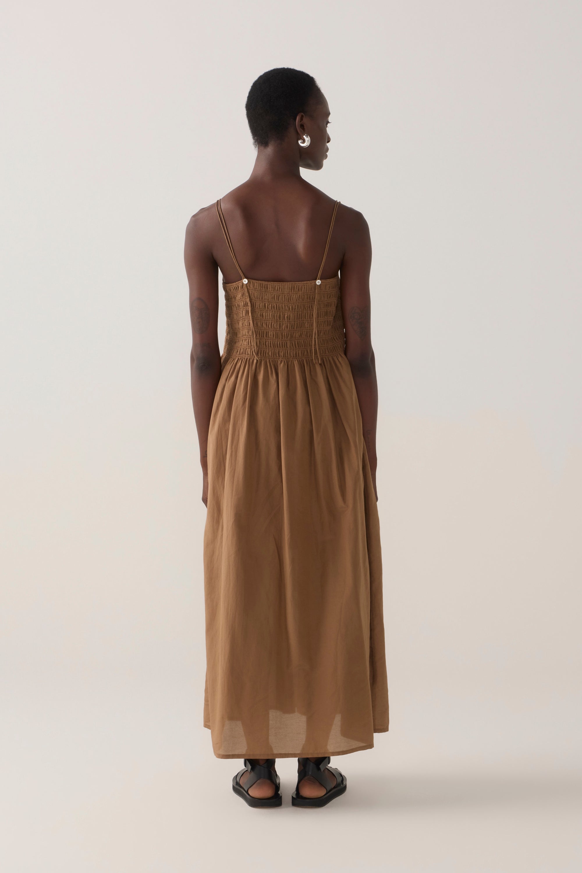Liv Dress | Chestnut Cotton Silk