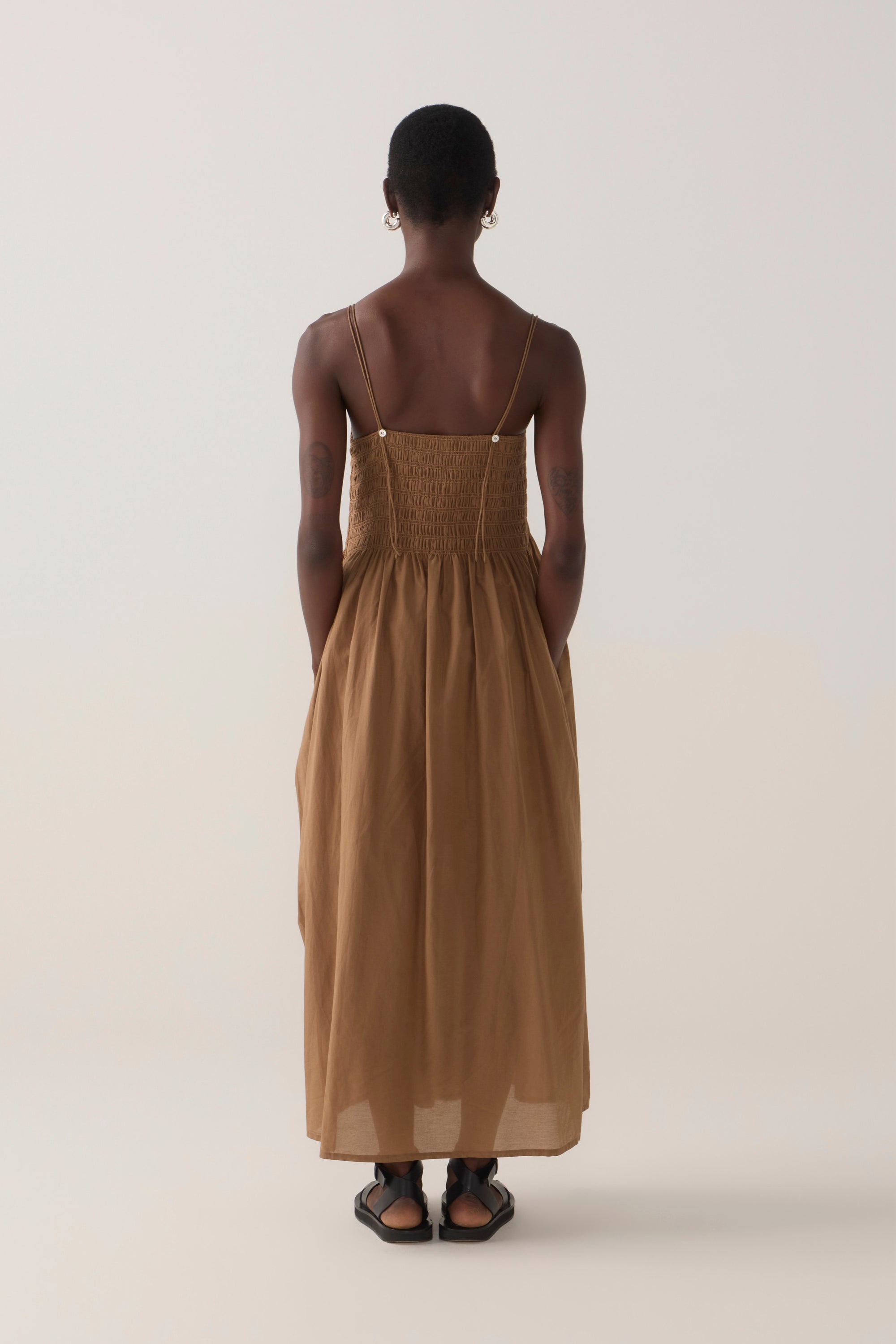 Liv Dress | Chestnut Cotton Silk