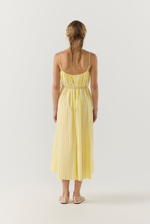 Maddie Dress | Lemon Stripe Poplin