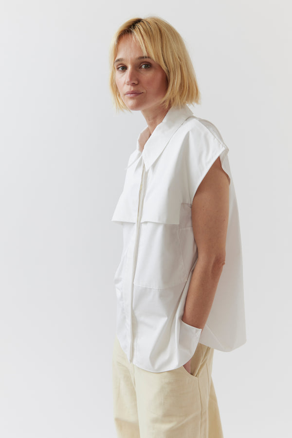 Madison Shirt | White Poplin