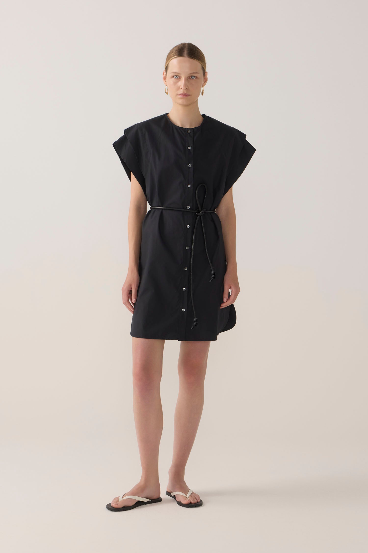 Maria Dress | Black Cotton Tencel