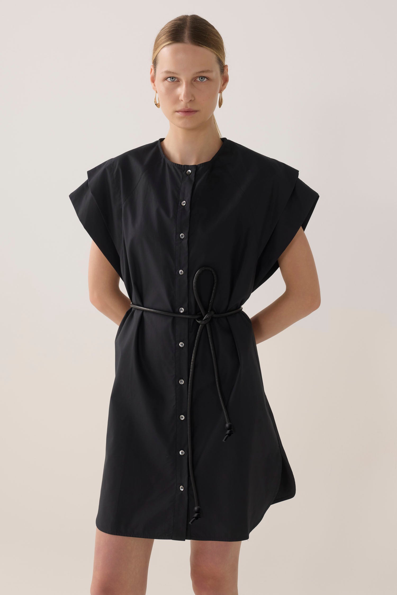 Maria Dress | Black Cotton Tencel