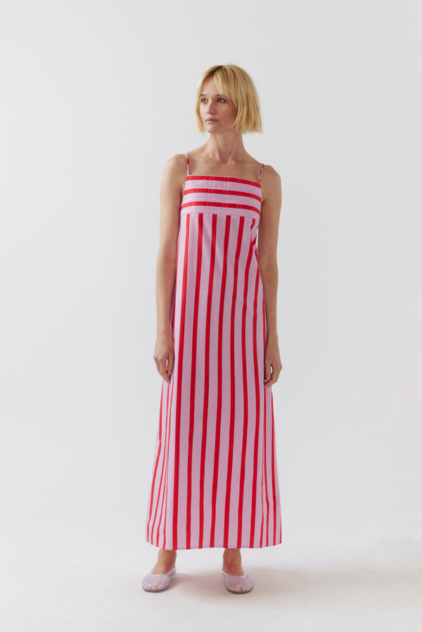 Mindy Dress | Candy Stripe Poplin