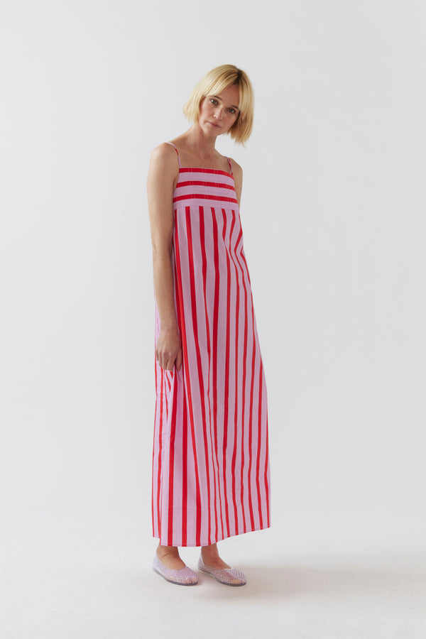 Mindy Dress | Candy Stripe Poplin