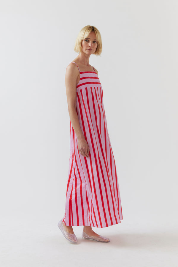 Mindy Dress | Candy Stripe Poplin