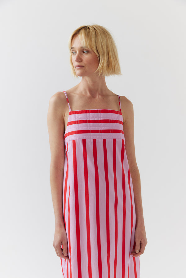 Mindy Dress | Candy Stripe Poplin