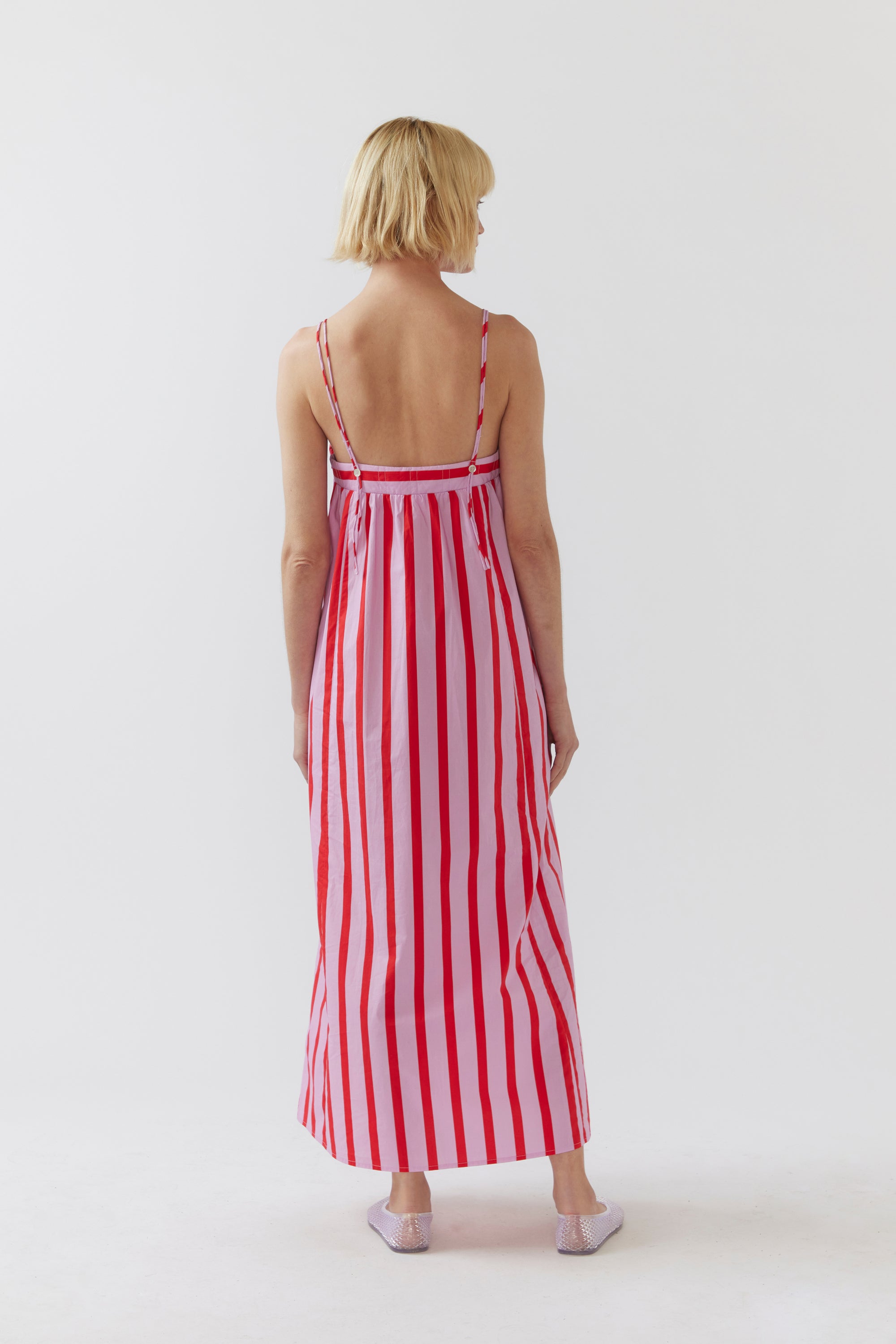 Mindy Dress | Candy Stripe Poplin