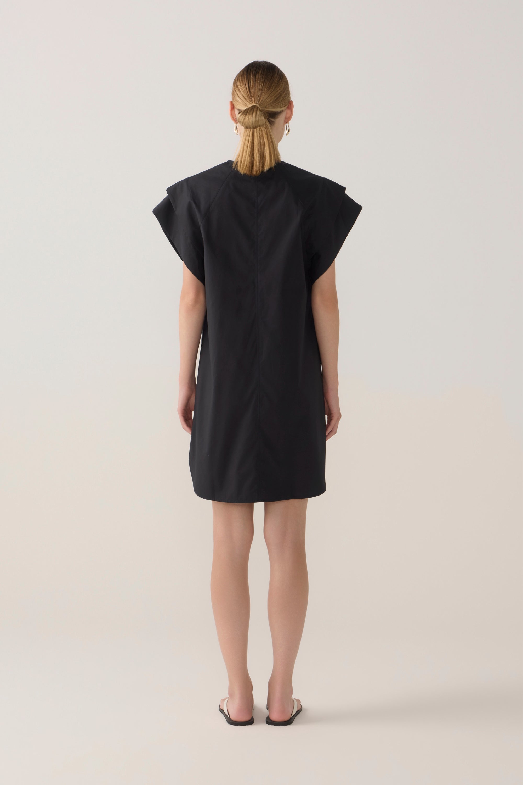 Maria Dress | Black Cotton Tencel