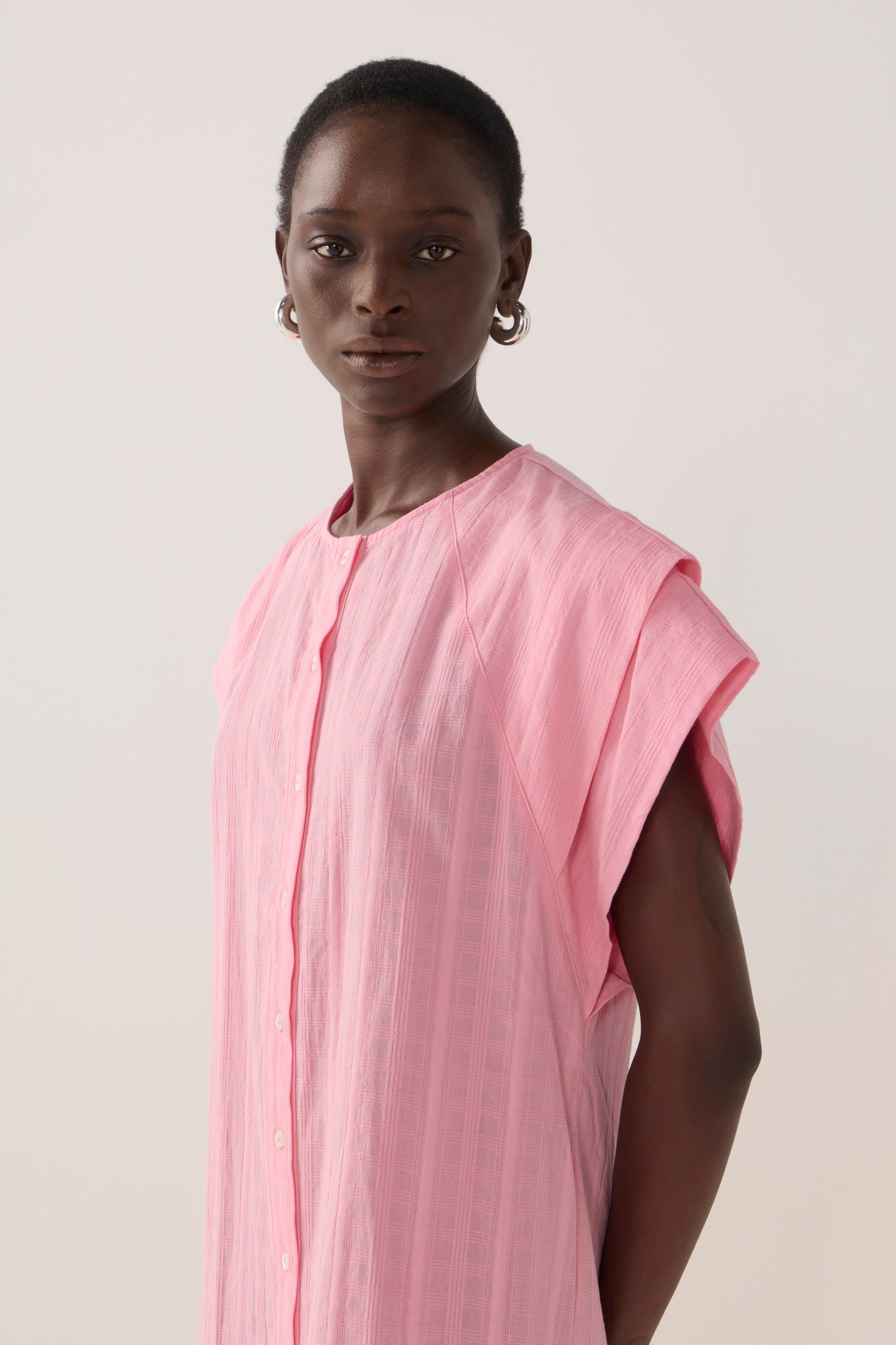 Maria Dress | Watermelon Check Cotton