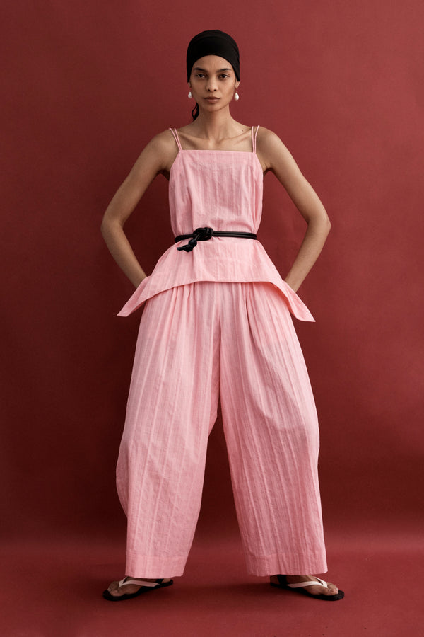 Imogen Pant | Watermelon Check Cotton