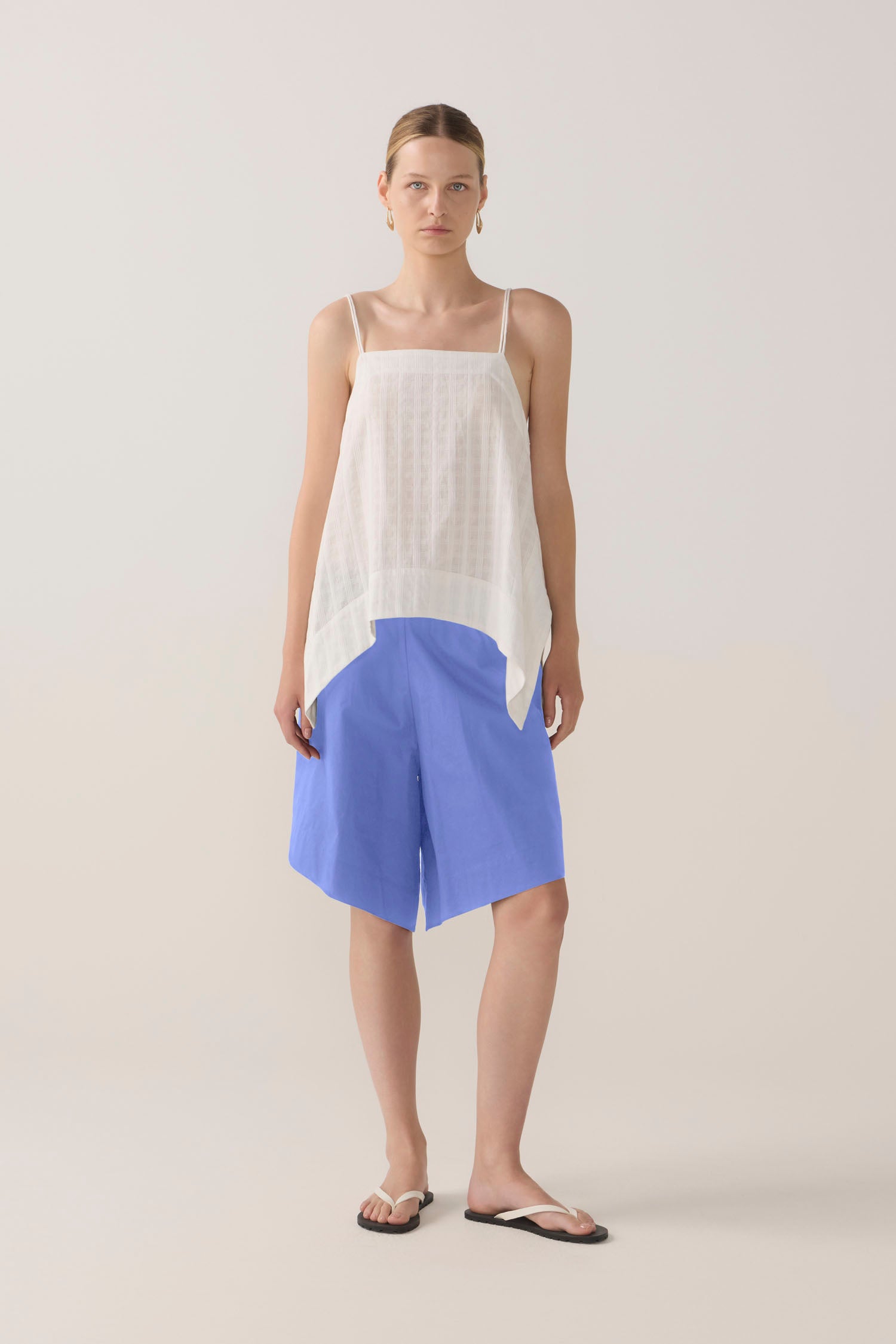 Summer Short | Cornflower Poplin