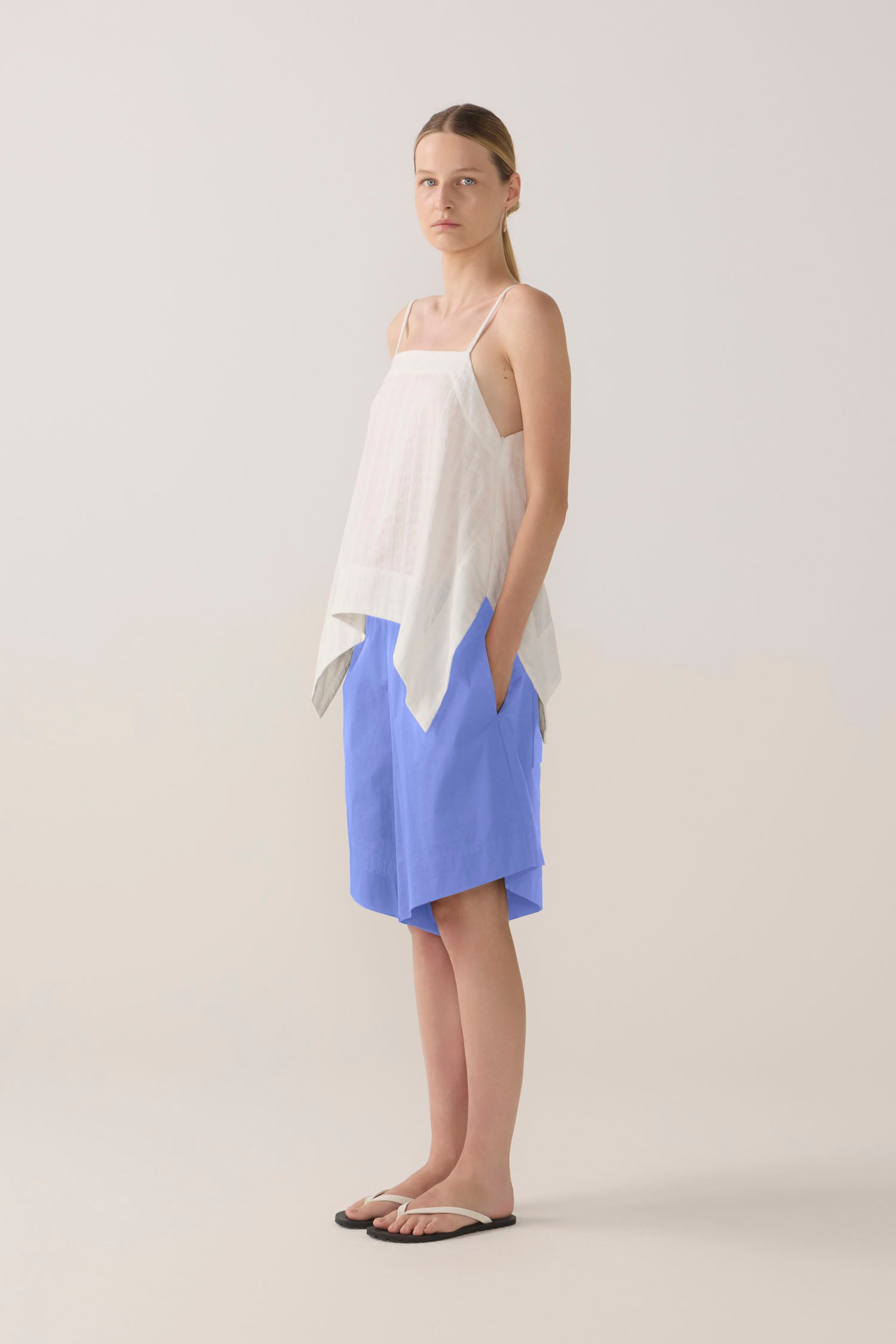 Summer Short | Cornflower Poplin