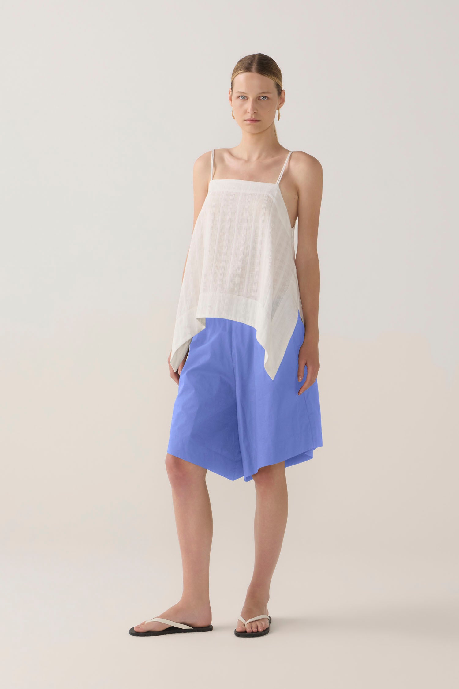 Summer Short | Cornflower Poplin