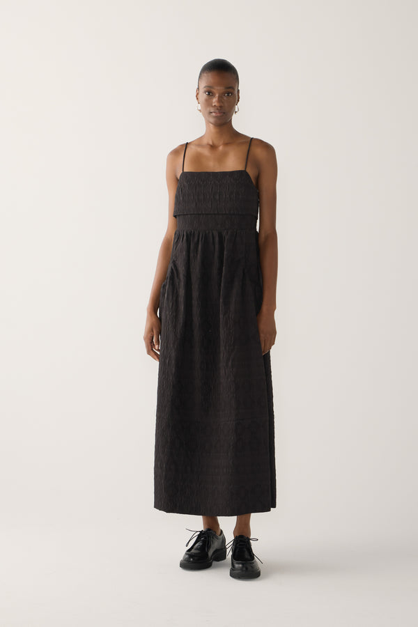 Nicole Dress | Black Jacquard