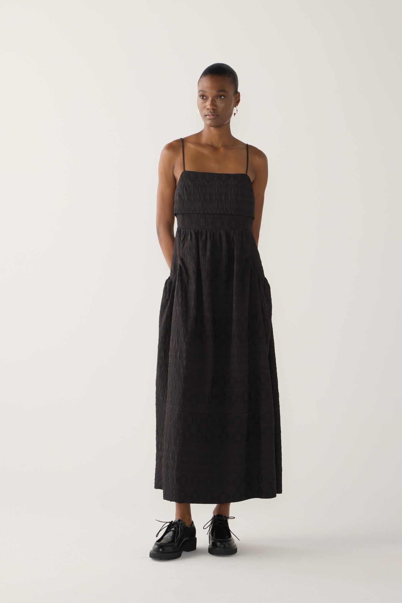 Nicole Dress | Black Jacquard