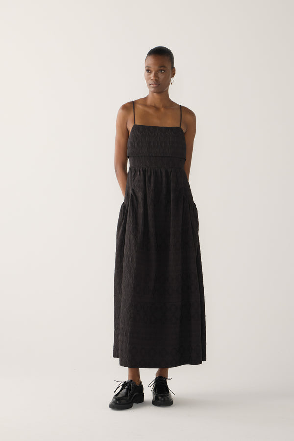 Nicole Dress | Black Jacquard