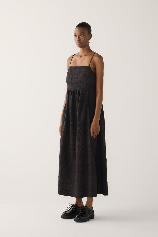 Nicole Dress | Black Jacquard