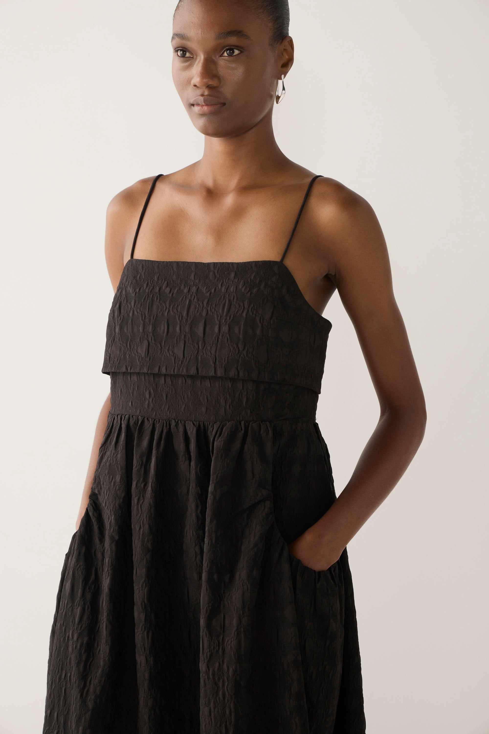 Nicole Dress | Black Jacquard