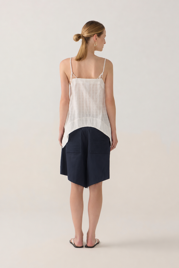 Summer Short | Navy Poplin