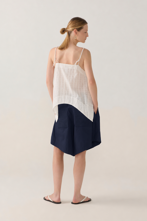 Summer Short | Navy Poplin