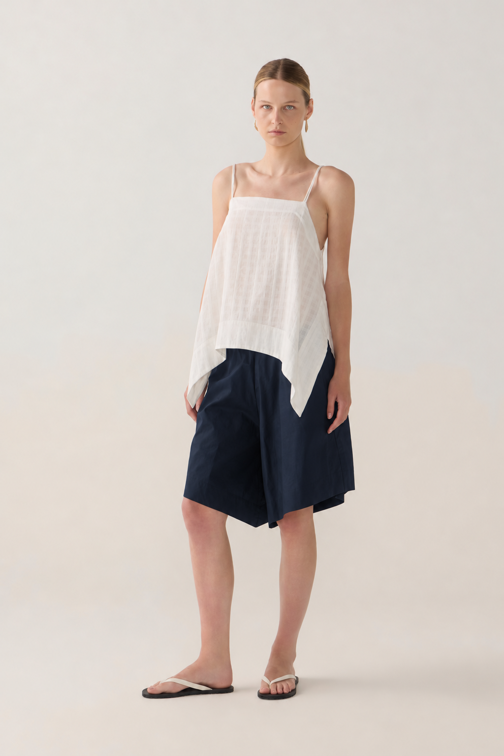 Summer Short | Navy Poplin