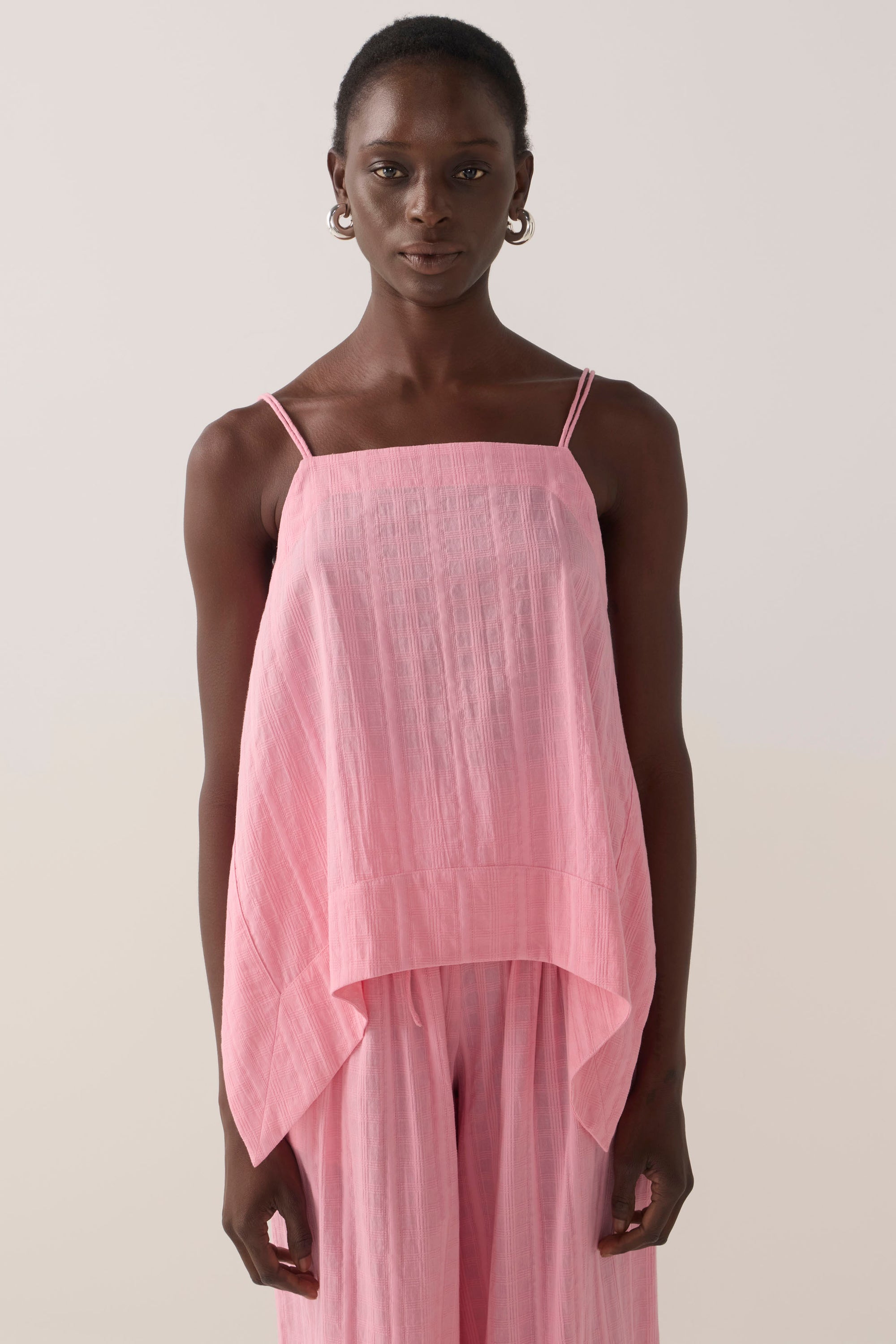 Neena Top | Watermelon Check Cotton