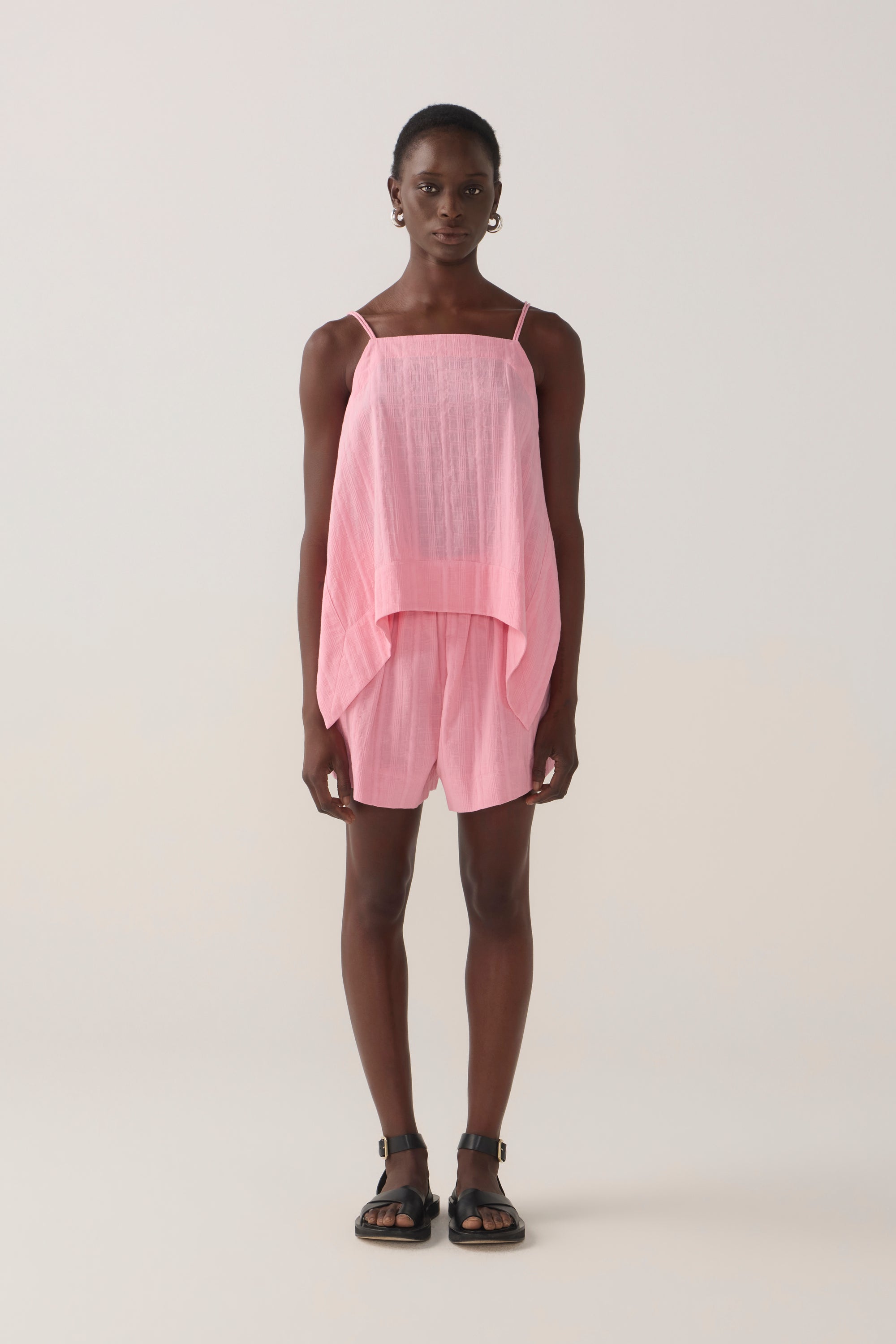 Neena Top | Watermelon Check Cotton