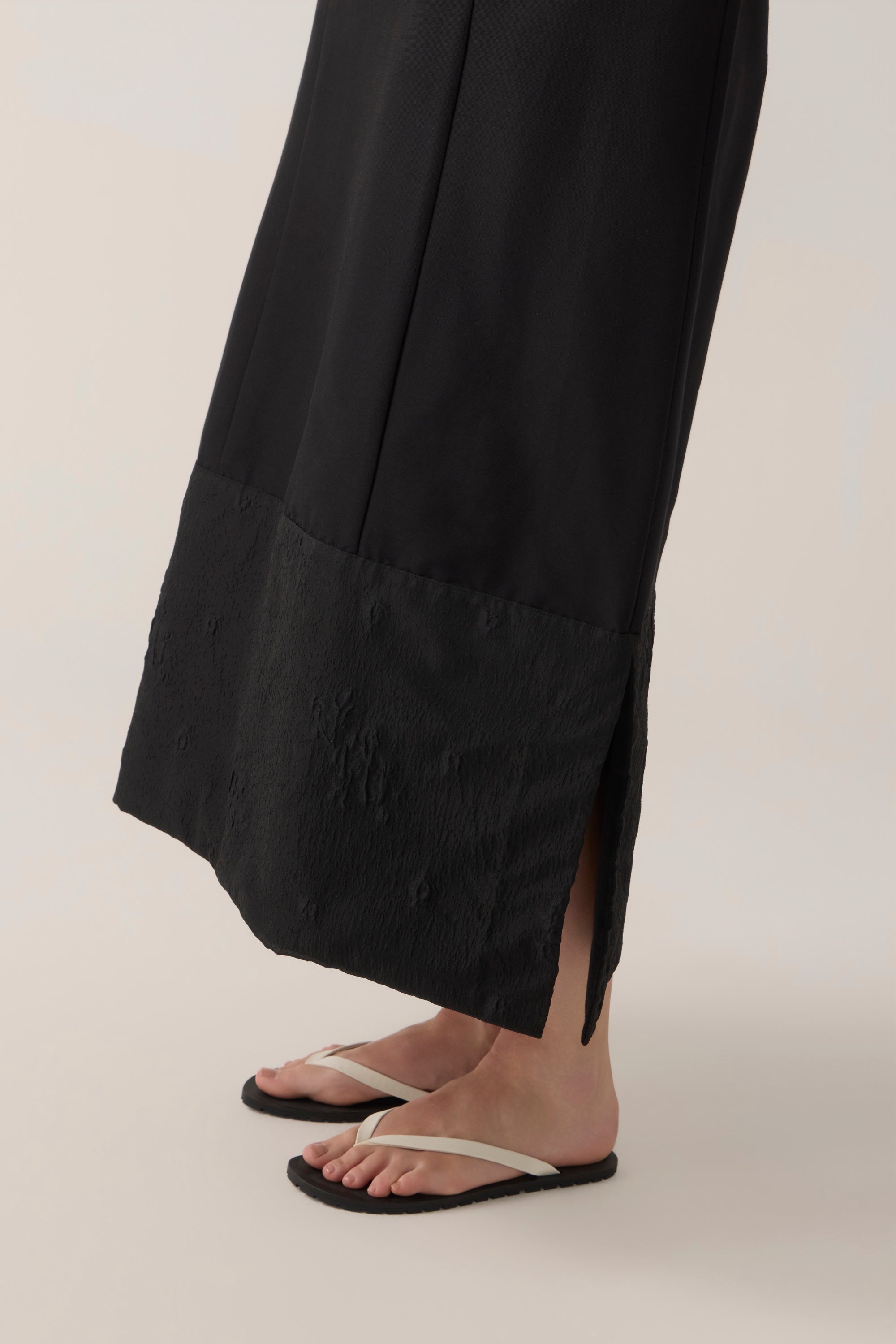 Nova Dress | Black Cotton Silk