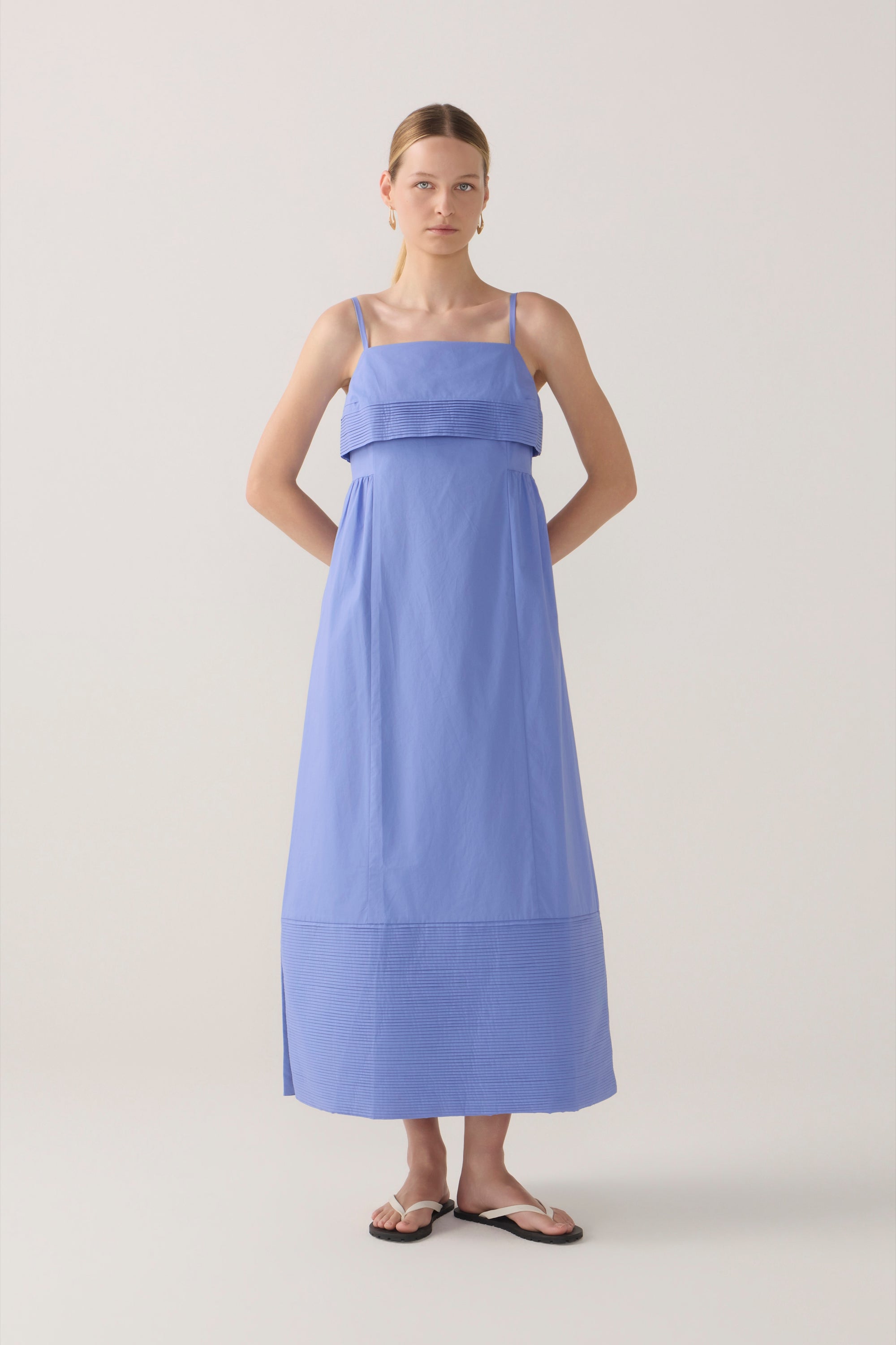 Nylah Dress | Cornflower Poplin