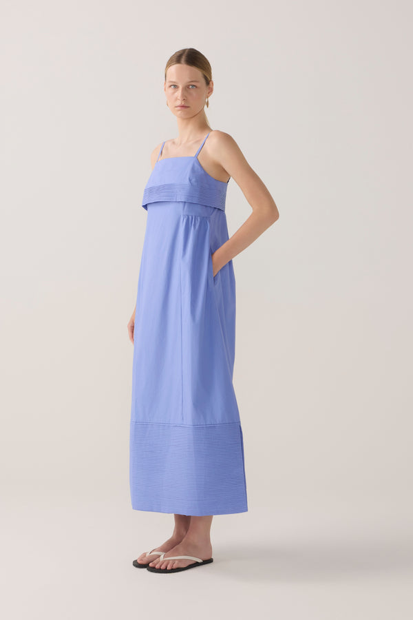 Nylah Dress | Cornflower Poplin