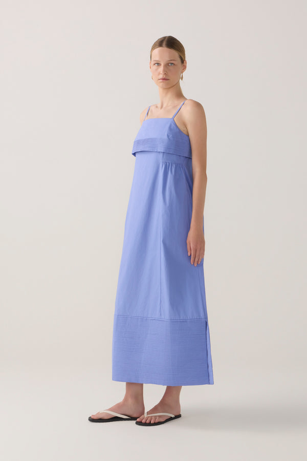 Nylah Dress | Cornflower Poplin