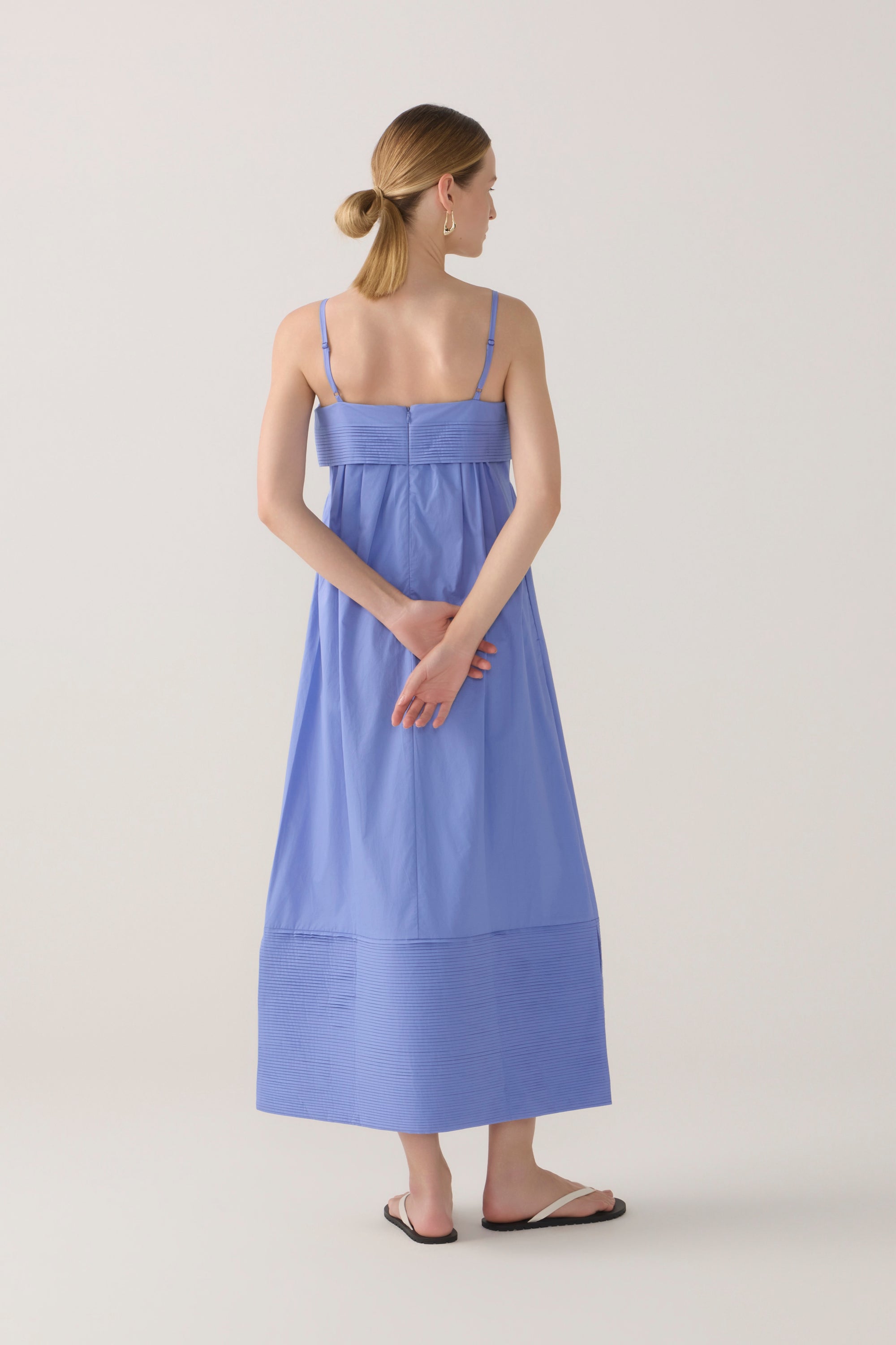 Nylah Dress | Cornflower Poplin