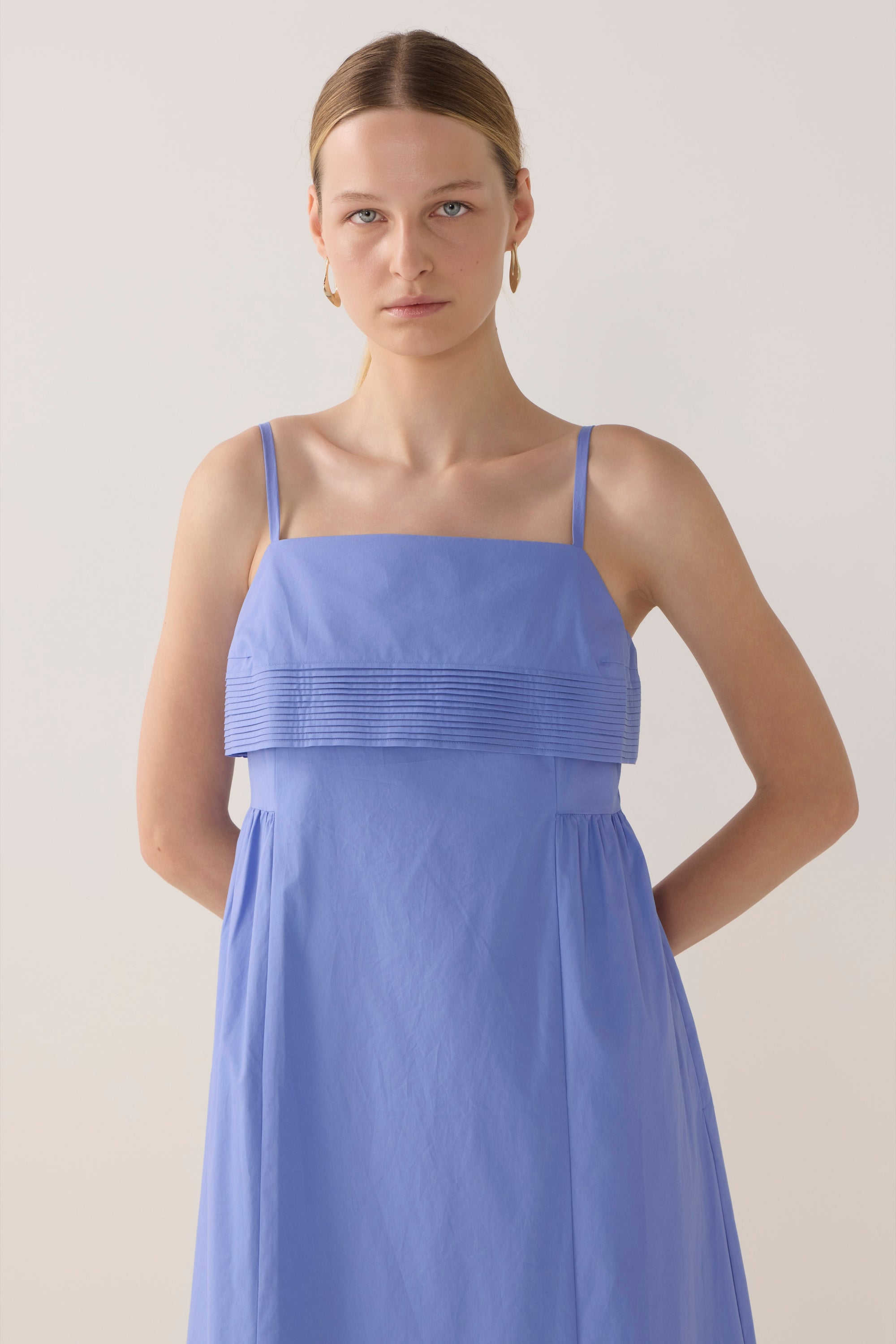 Nylah Dress | Cornflower Poplin