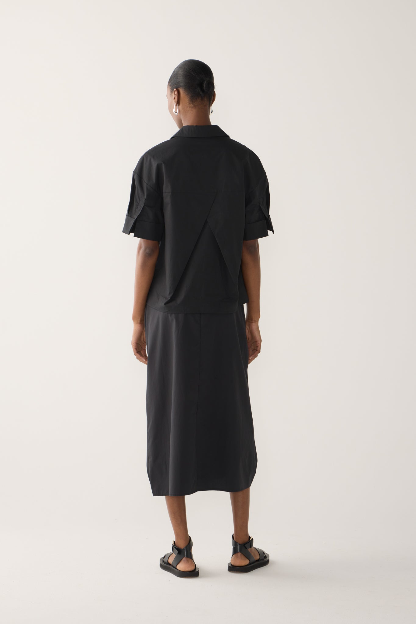 Pixie Shirt | Black Poplin